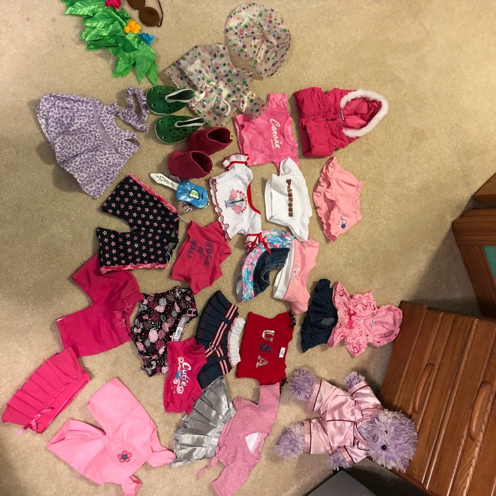 Big lot of Build-a-Bear clothes